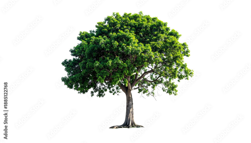 Obraz premium Natural Tropical Tree Plant with Palm Leaves in PNG Format, Isolated on Transparent Background