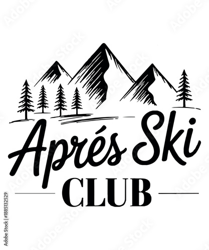 Apres Ski Social Club Crest Emblem Winter Apparel