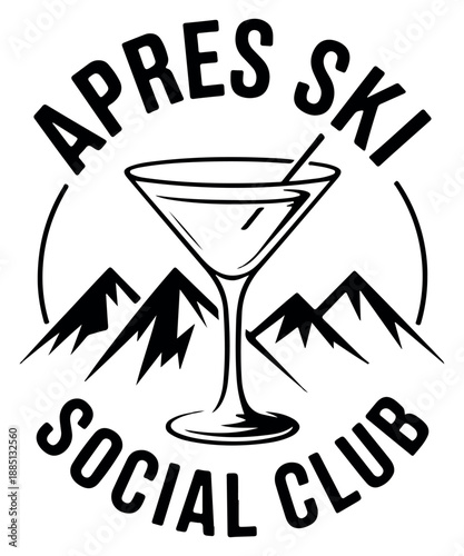 Apres Ski Social Club Crest Emblem Winter Apparel
