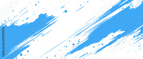 Vector abstract modern background featuring blue bold diagonal brush strokes