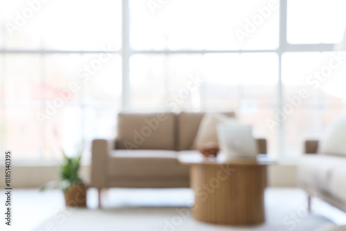 Blurred modern living room ...