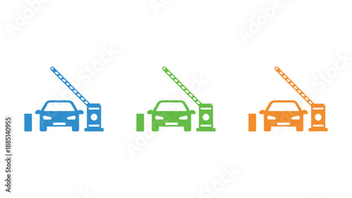 A colorful illustration of cars being charged at electric vehicle stations