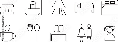 House Sign 家用サインアイコン / Interior Icon Set