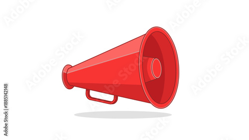 Red Megaphone Alert Announcement