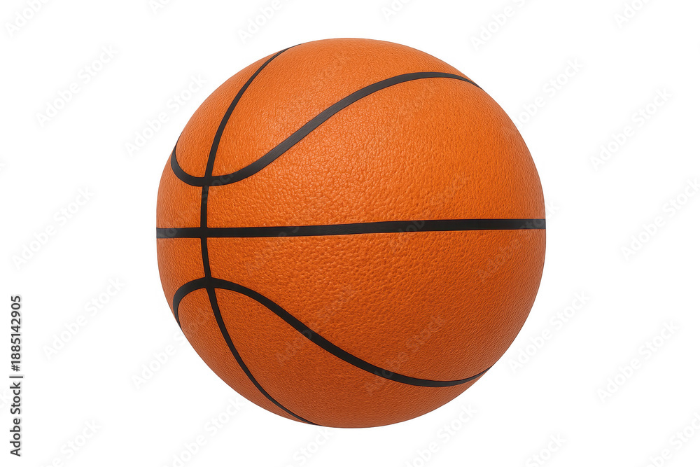 Fototapeta premium Orange basketball floating with transparent background