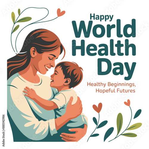 World health day concept vector design