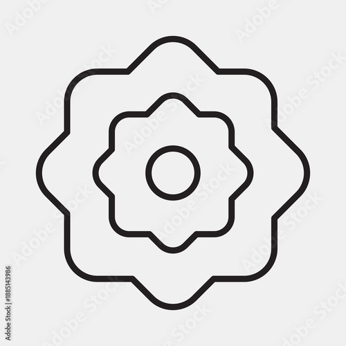 Icon islamic ornament. Ramadan kareem elements. Icon in line style.