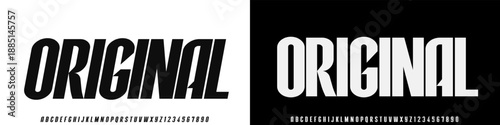 ORIGINAL FONT, Sport Modern Italic Alphabet Font. Typography urban style fonts for technology, digital, movie logo design. vector illustration.eps