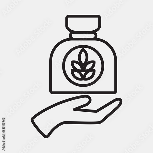 Icon zakat donation. Ramadan kareem elements. Icon in line style.