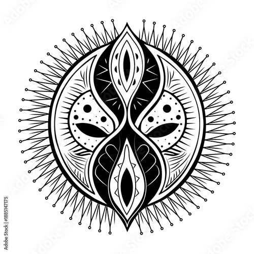 A glyph style illustration of harmony symbol
