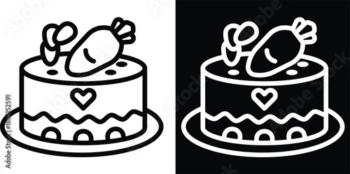 decorating Two-tone version in black and white background