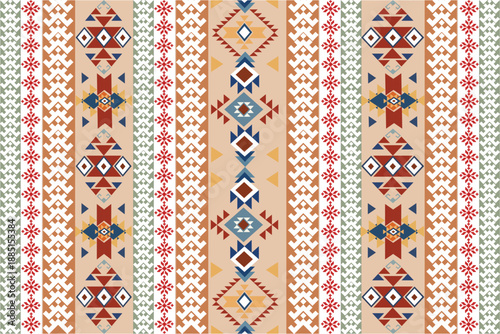 Cozy cabin rug pixel art seamless pattern, rustic lodge style ornament with woodland aesthetic for textile and home decor print