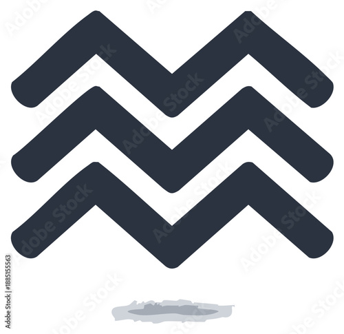 Aquarius Zodiac Sign Icon Illustration
