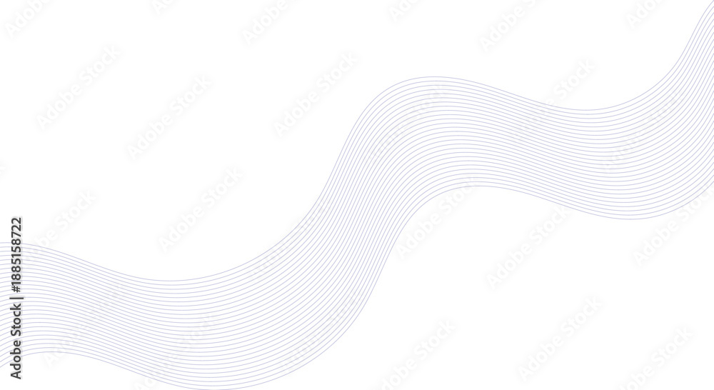 Fototapeta premium Dark blue wavy lines forming a flowing pattern on a white background abstract curve
