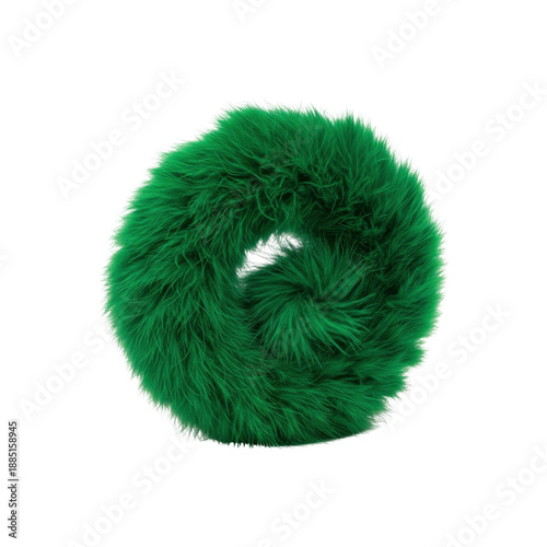 Green Furry Ball or Wreath Decoration