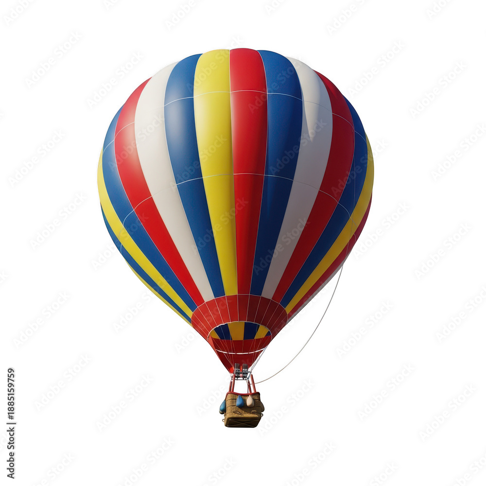 Fototapeta premium 3d rendered colorful hot air balloon