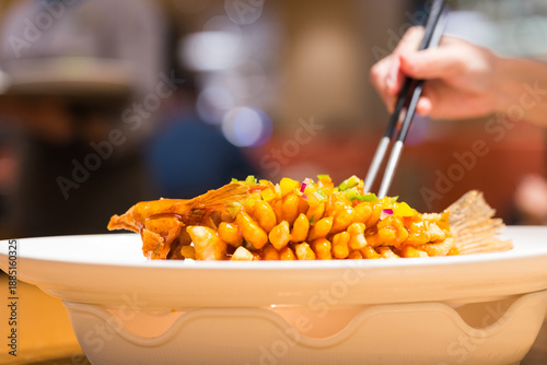 Wallpaper Mural Squirrel fish Asian style cuisine on table Torontodigital.ca