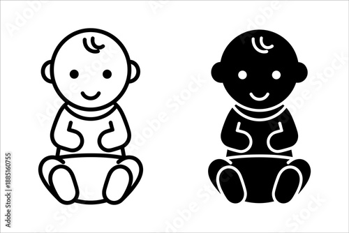 Two smiling babies sitting one white and one black baby two babies