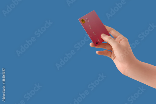 Female hand with credit car...