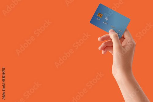 Female hand with credit car...