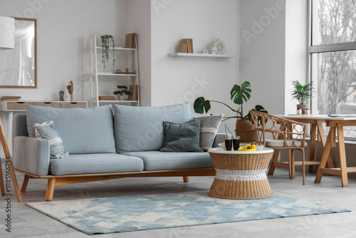 Interior of light living ro...