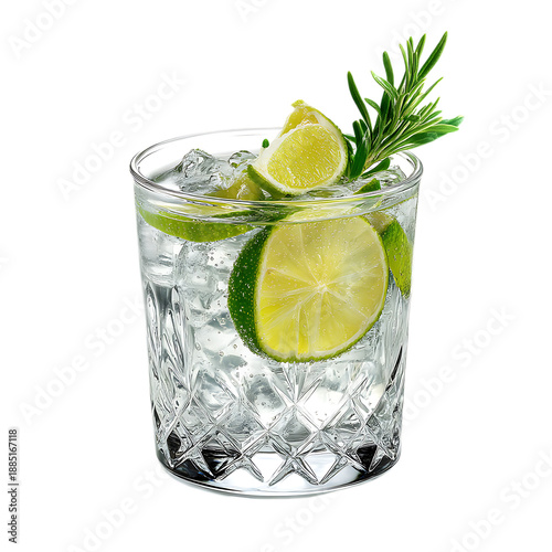 glass of gin and tonic