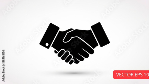Business handshake icon symbolizing agreement and partnership.