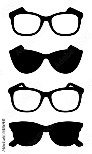 Sunglass vector, vector of eye glass art, sunglasses silhouette, creative sunglasses design