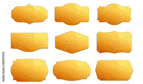 metallic gold banner collection set