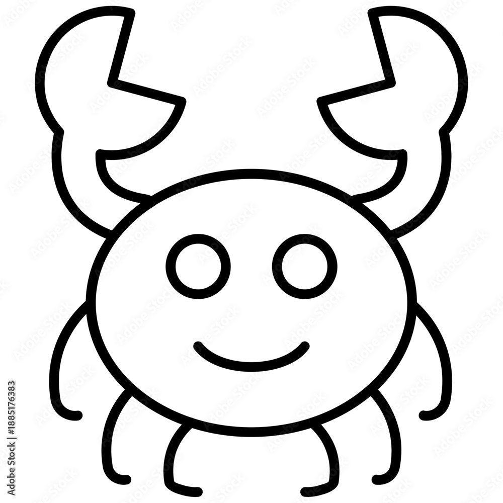 Obraz premium Crab Icon Vector Element