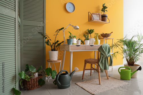 Cozy indoor gardening works...