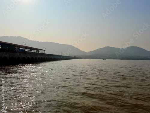 Wallpaper Mural Ancient rock cut cave temple and monumental Shiva sculpture inside Elephanta Caves on Elephanta Island near Mumbai India Torontodigital.ca