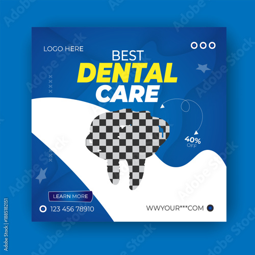 Best dental care social media post template.