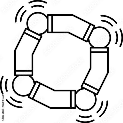 Synergy and Interconnection Concept Icon