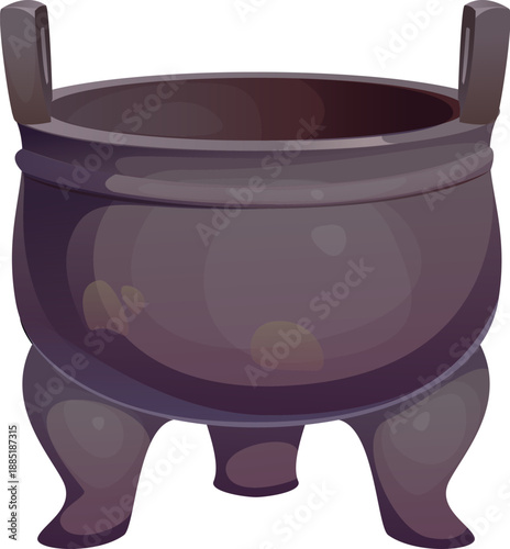 Chinese holiday, culture and travel symbol of bronze cauldron, vector icon. Chinese ancient ritual pot Ding and antique archeology utensils of traditional China art and historical heritage artefact