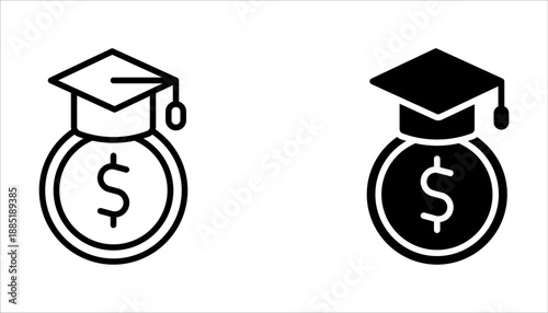college savings icon set. logotype on white background