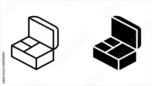 Lunchbox icon set. vector icons for web design on white background