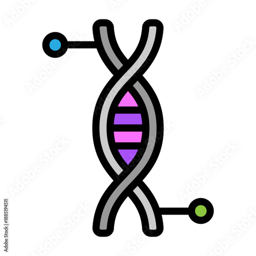 Genome Vector Filled Icon Design