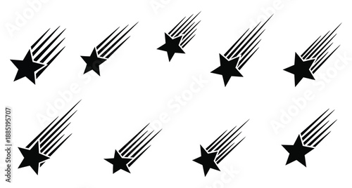 Vector illustration of a black silhouette flying eagle design with wings spread, integrated into a professional art set of steel forks and knives silverware icons for tattoo and nature symbols