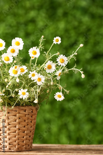 Wicker basket with beautifu...
