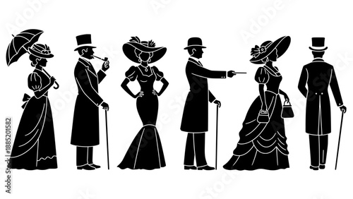 Victorian era fashion silhouettes