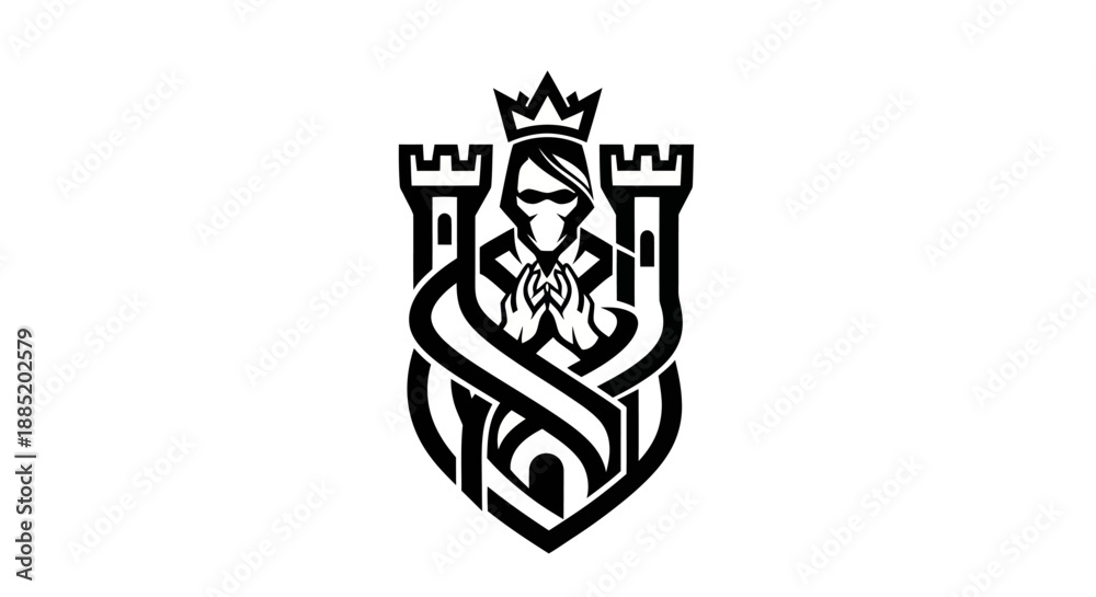 Obraz premium Abstract crest design silhouette