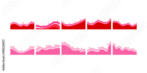 Wave Valentine Day Footer