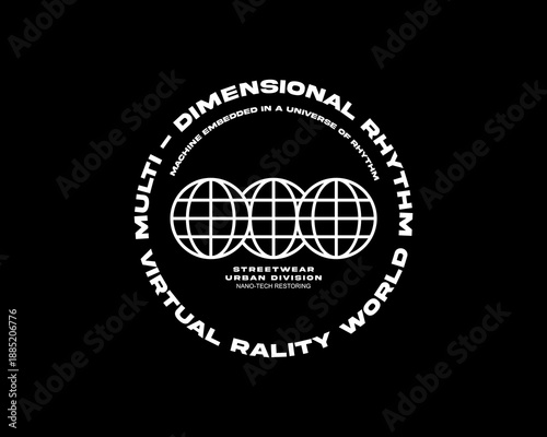 Creative Urban streetwear concept graphic tee vector design template