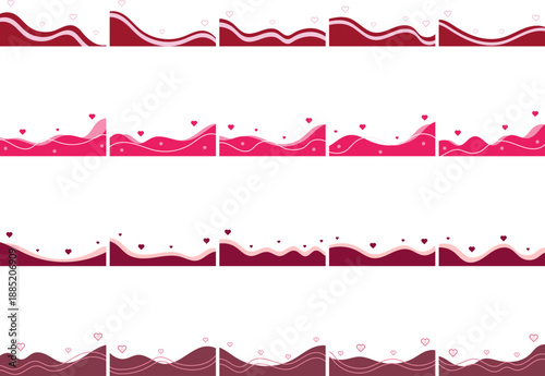 Wave Valentine Day Footer