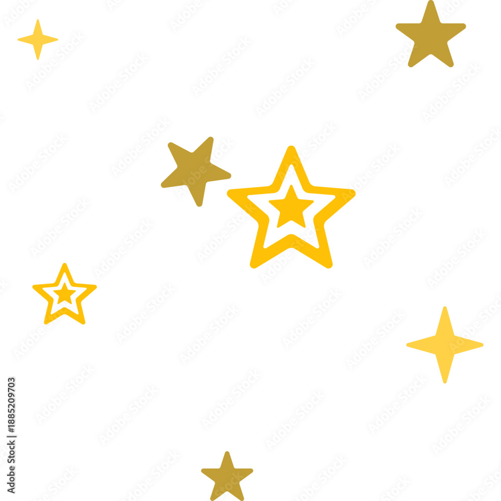 Fototapeta premium Gold Stars Ramadan Decoration