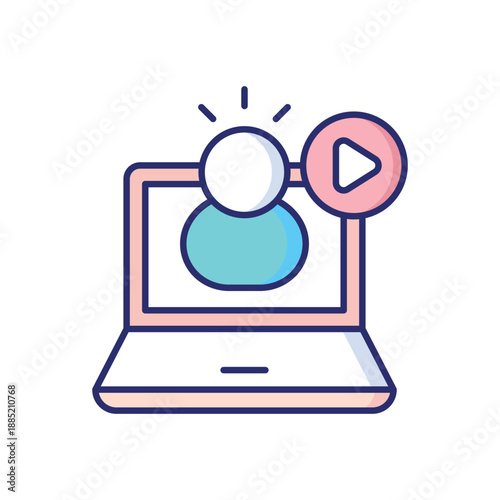 Video Lecture vector icon