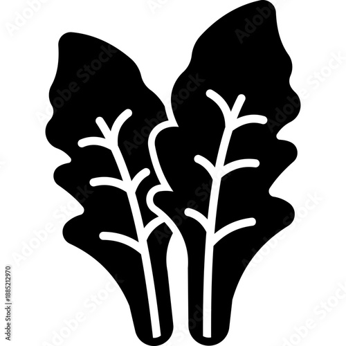 Arugula Leaf Solid Icon