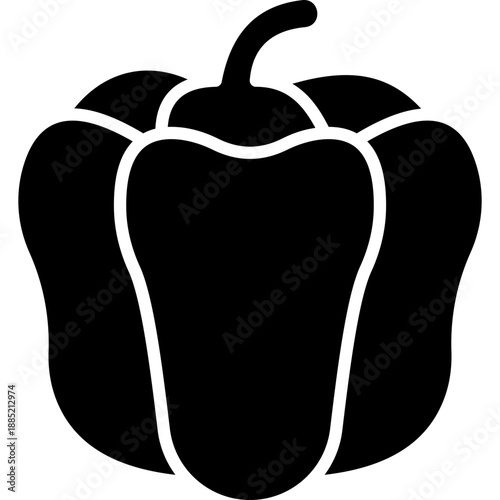 Bell Pepper Solid Icon
