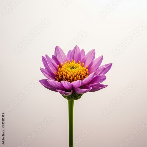 A single, brightly colored bloom bursts with energy, symbolizing natural growth and flourishing health against a soft, bright background ,living ,cheerful ,energetic